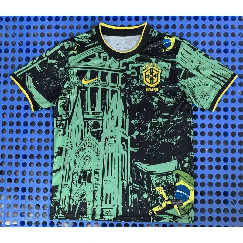 2025-2026 Brazil Cathedral Special Edition Green Football Jersey - Style 24