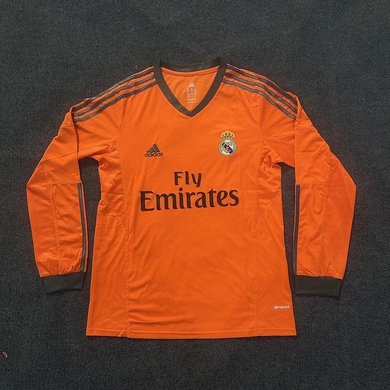 Real Madrid home long-sleeve orange football jersey - Style 38