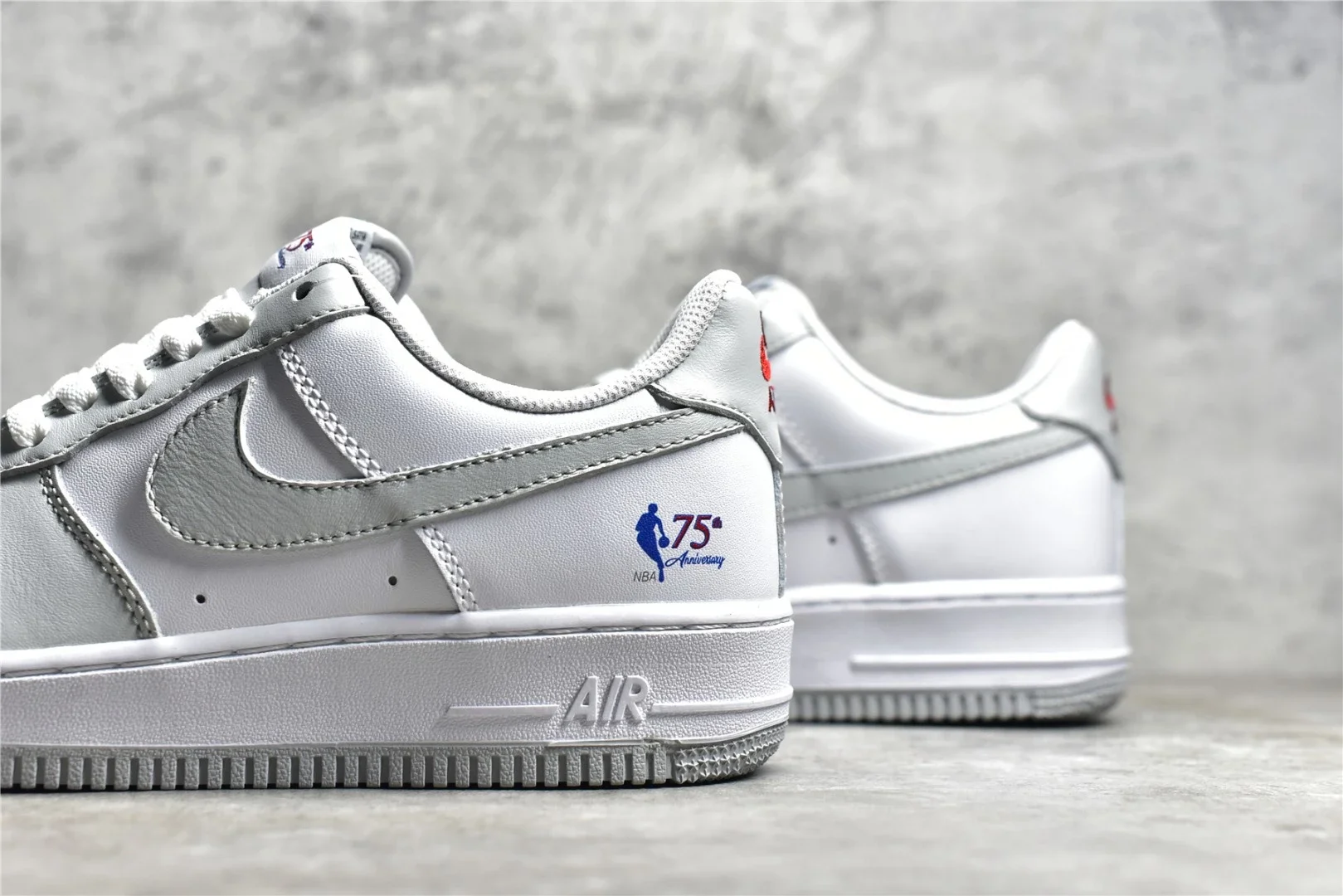 Nike Air Force 1 07 Low NBA 75th White Grey AA6902-201