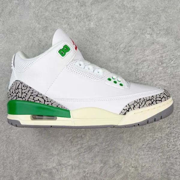 Air Jordan 3 Retro White Cement Green Sneakers - 1