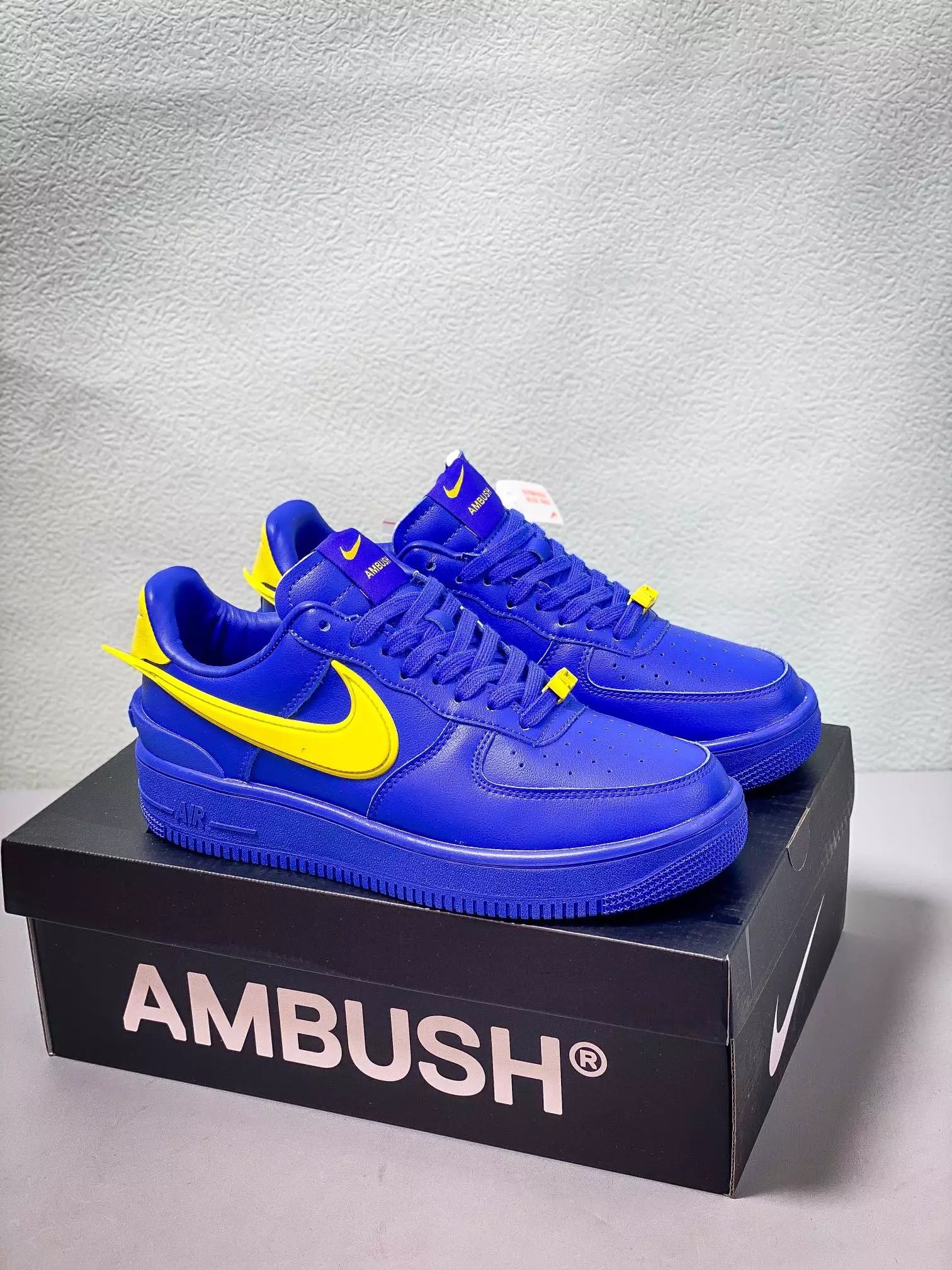 AMBUSH  Nike Air Force 1 Low Game Royal and
Vivid Sulfur AF1 空军潮流经典联名款防滑耐磨板鞋男女同款蓝黄色
DV3464400 7