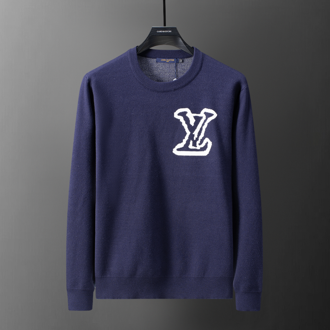 L blue sweater
