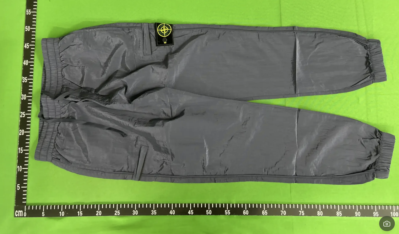 Nylon thin blue pants