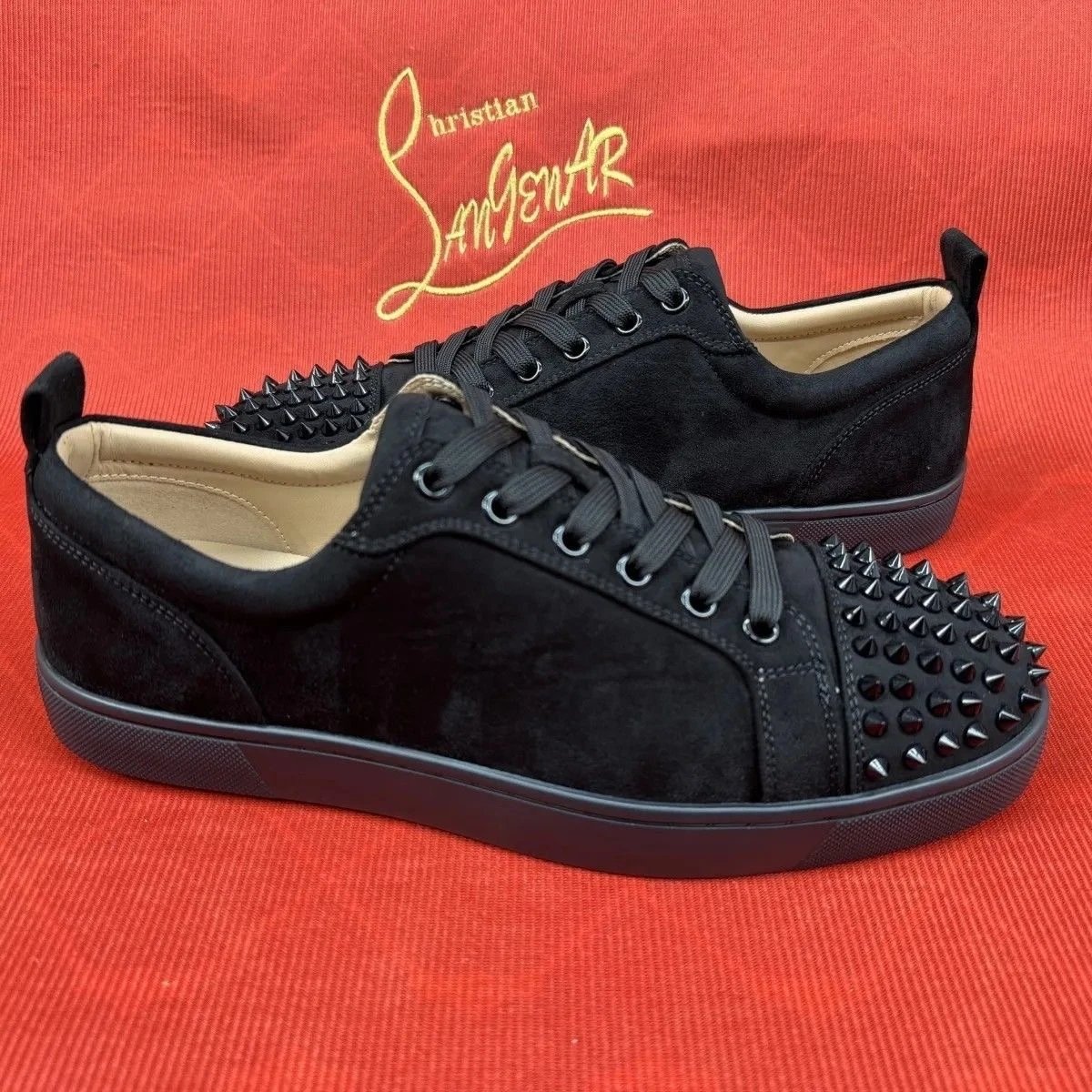 Black Suede with Toe Studs