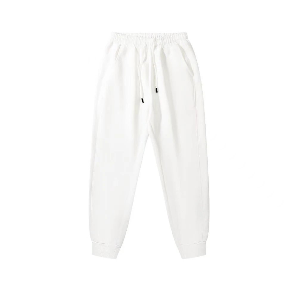 Pants with white and black labels