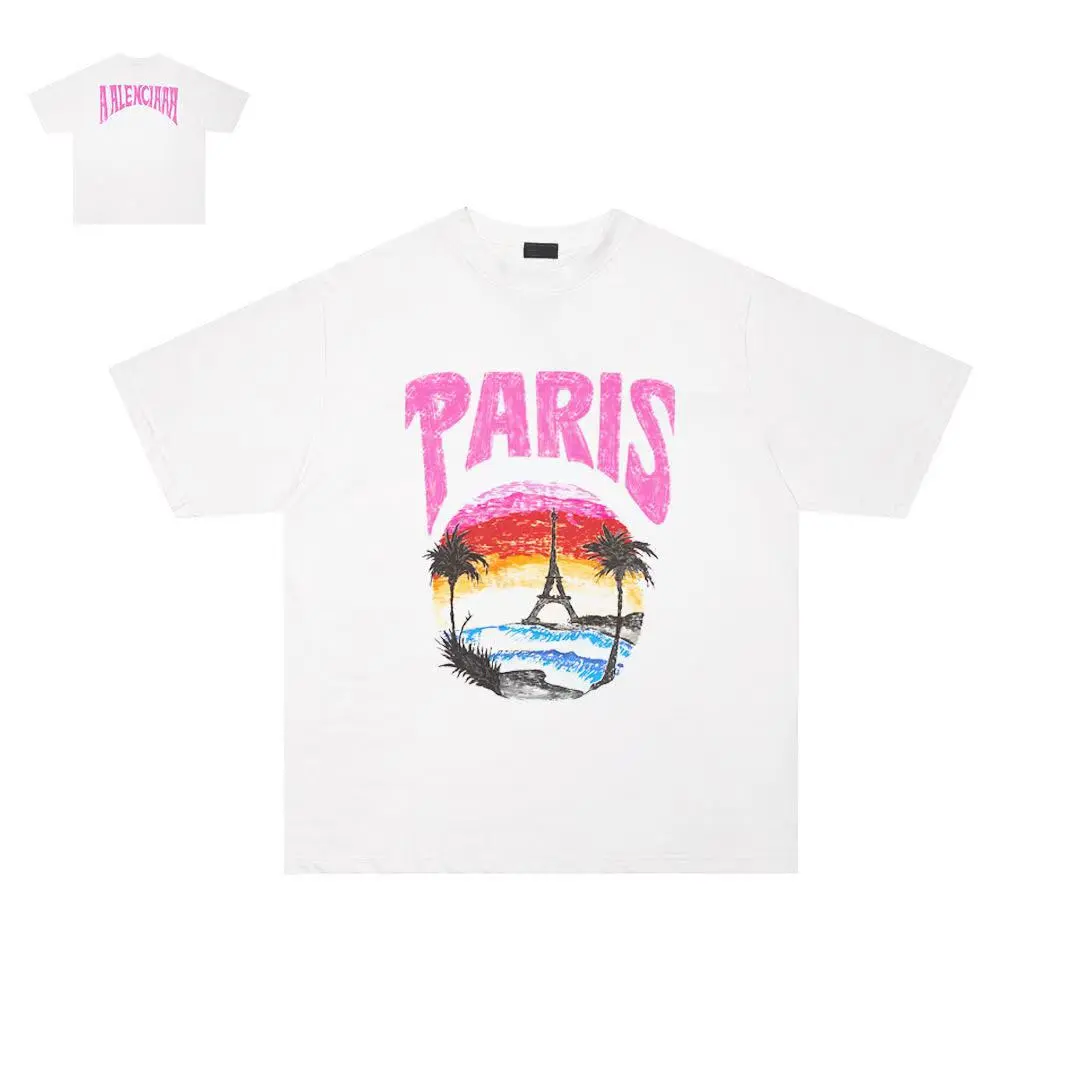 Balenciaga themed short-sleeved T-shirt
