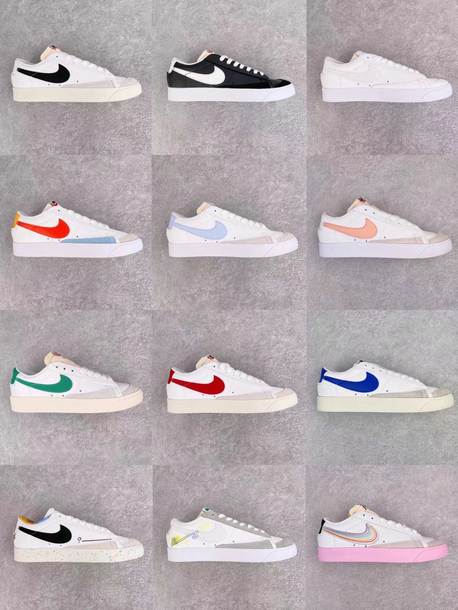 【纯原版本】开拓者低帮 Kaws Sacai X NK Blazer Low 全新三方联名 解构双勾走秀 OW联名款开拓者低帮休闲板鞋 开拓者解构