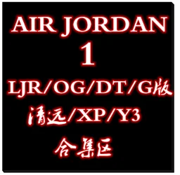 thumbnail for AJ1/LJR/OG/DT/G version/Qingyuan/XP/Y3 collection area