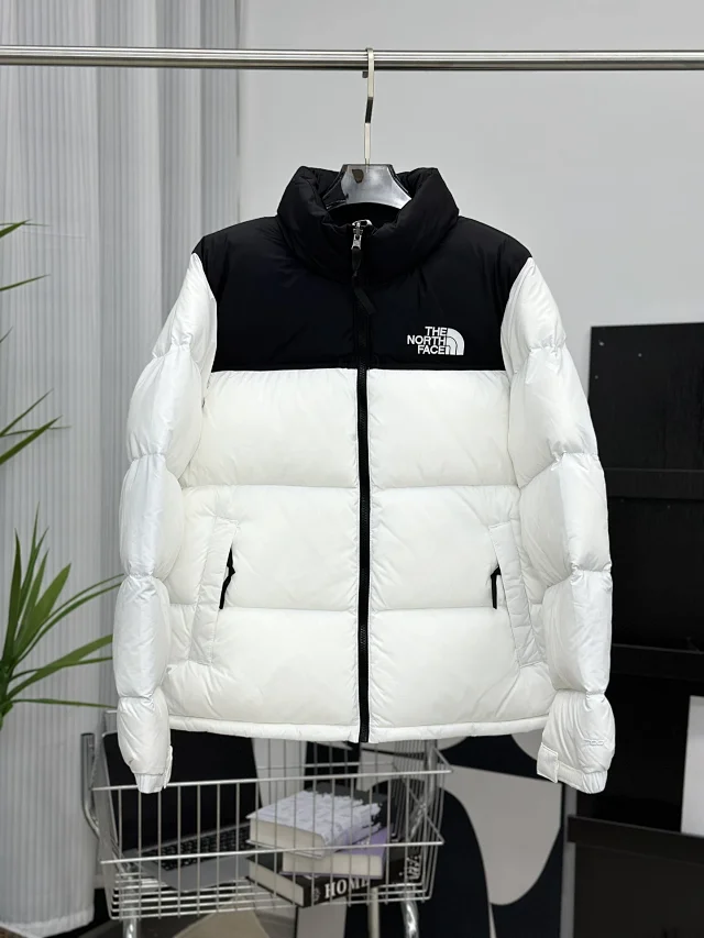 The North Face Down Jackets 700-fill color-block puffer product detail image 2