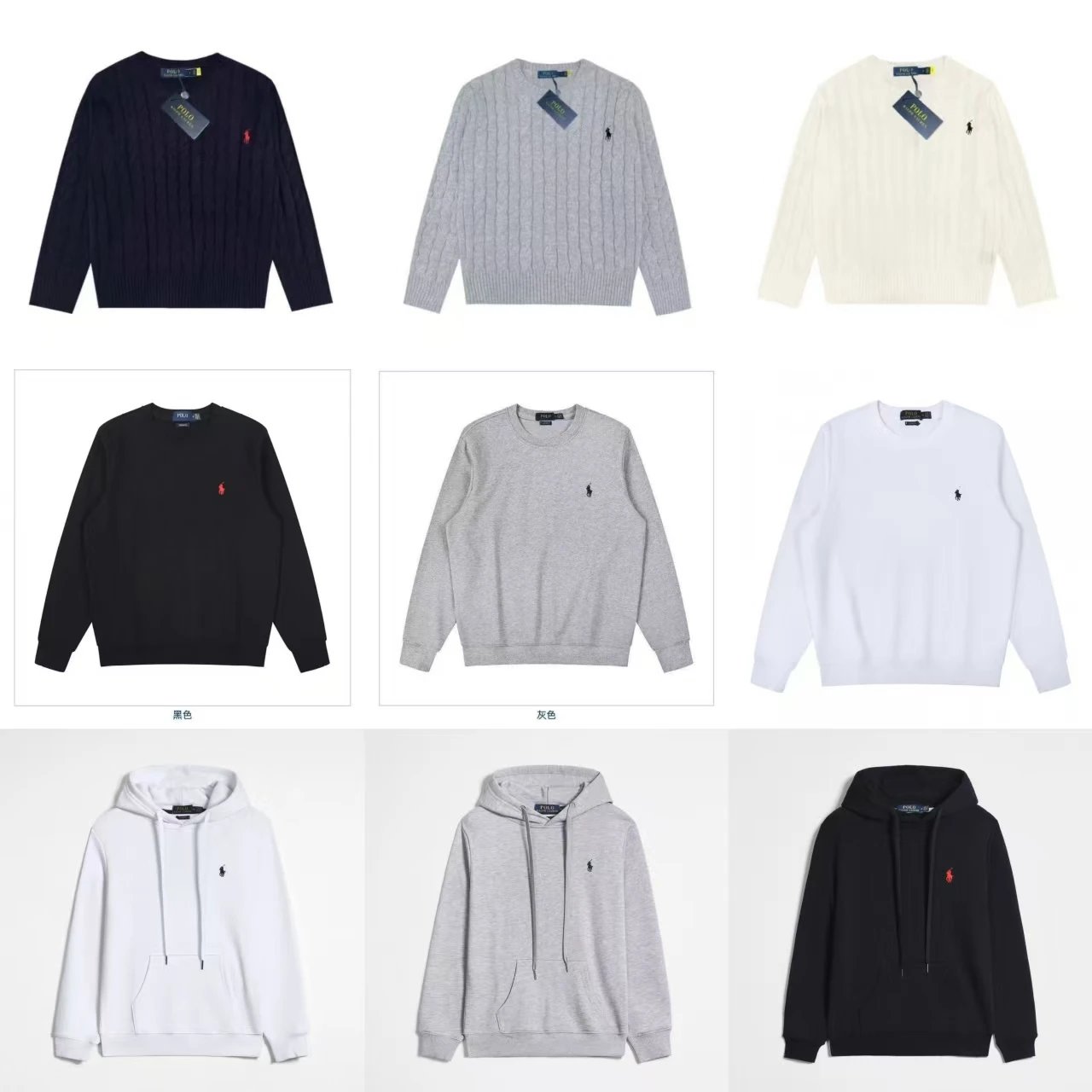 Fashionable versatile hoodie with knitted sweater inside (TOP quality) PH