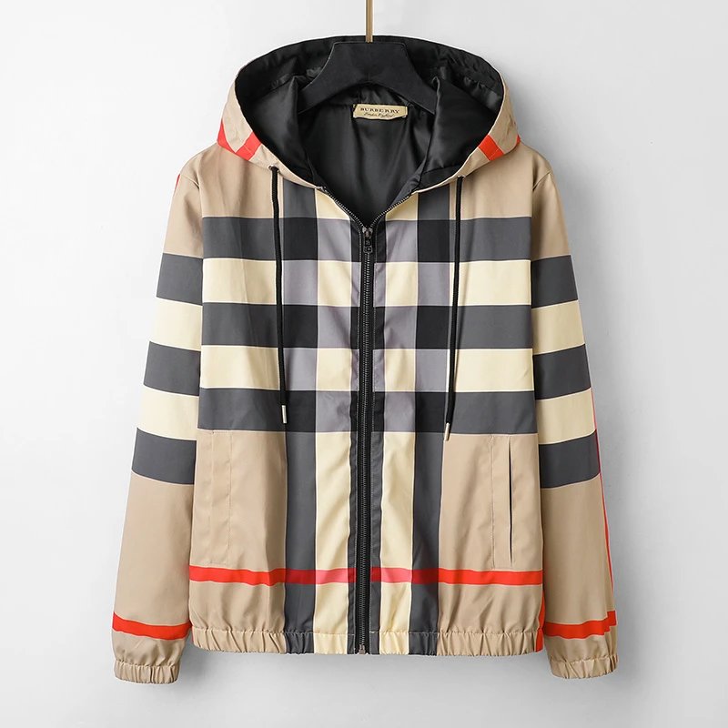 Burberry Jackets Reversible hooded zip-up check jacket image 9
