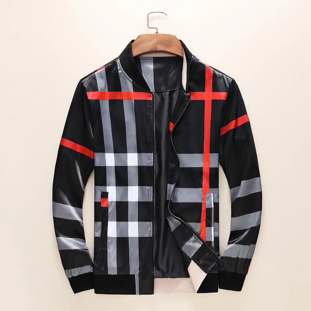 Burberry Jackets Reversible hooded zip-up check jacket — 16