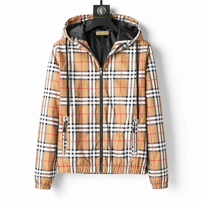 Burberry Jackets Reversible hooded zip-up check jacket product detail image 5