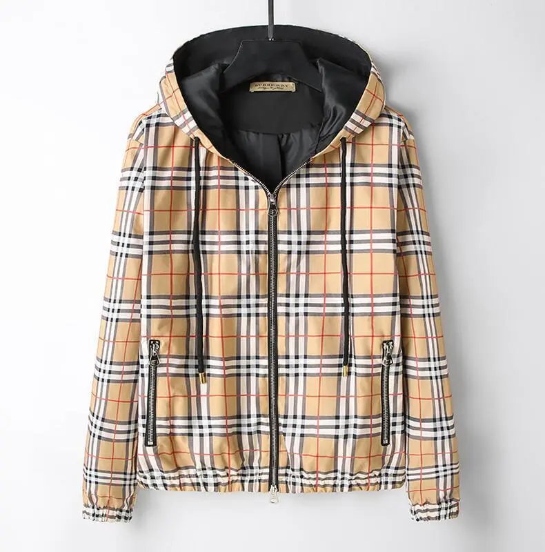 Burberry Jackets Reversible hooded zip-up check jacket — 5