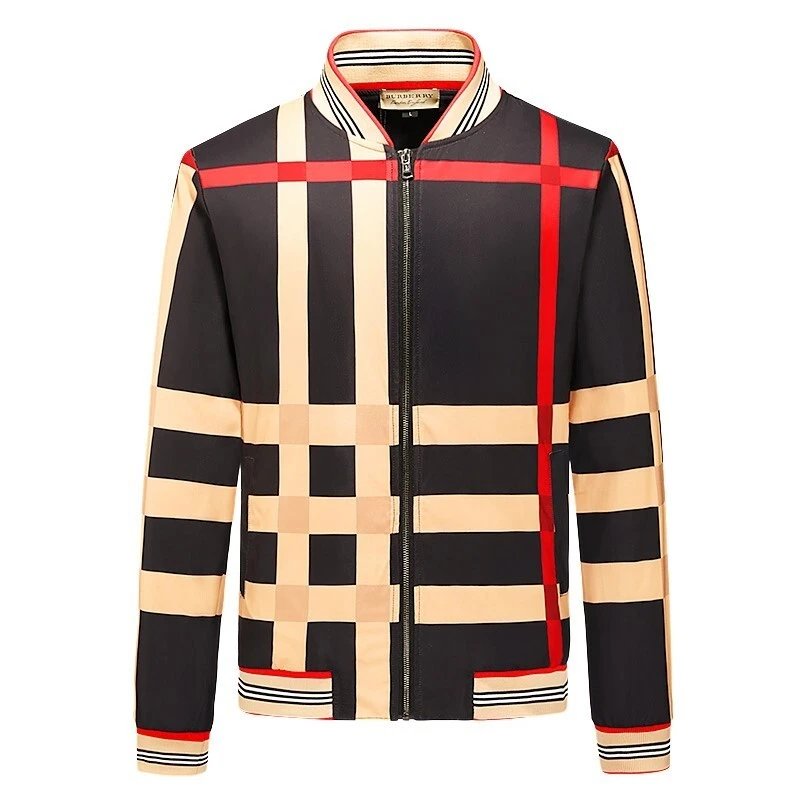 Burberry Jackets Reversible hooded zip-up check jacket — 17
