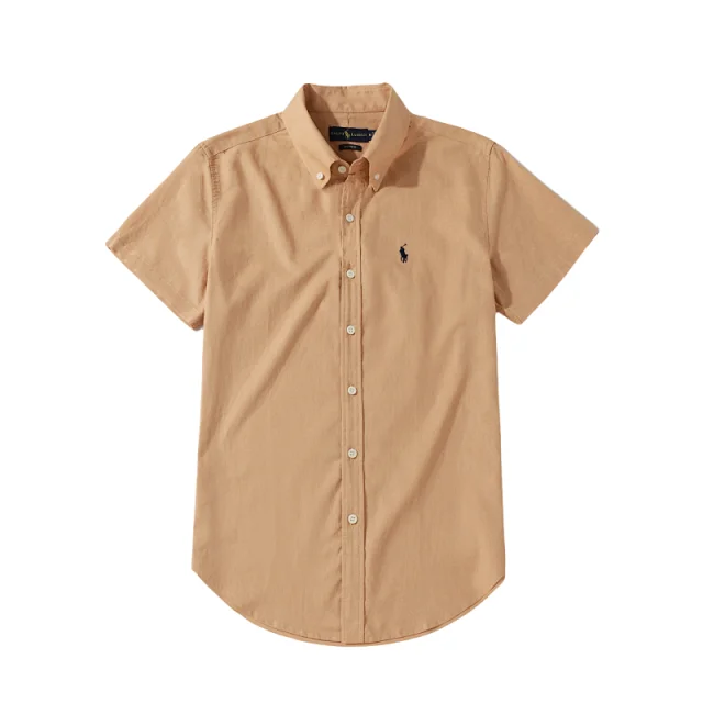 Ralph Lauren Shirts Short-sleeve button-down shirt with embroidered pony logo product detail image 7