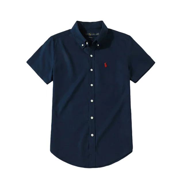 Ralph Lauren Shirts Short-sleeve button-down shirt with embroidered pony logo product detail image 5