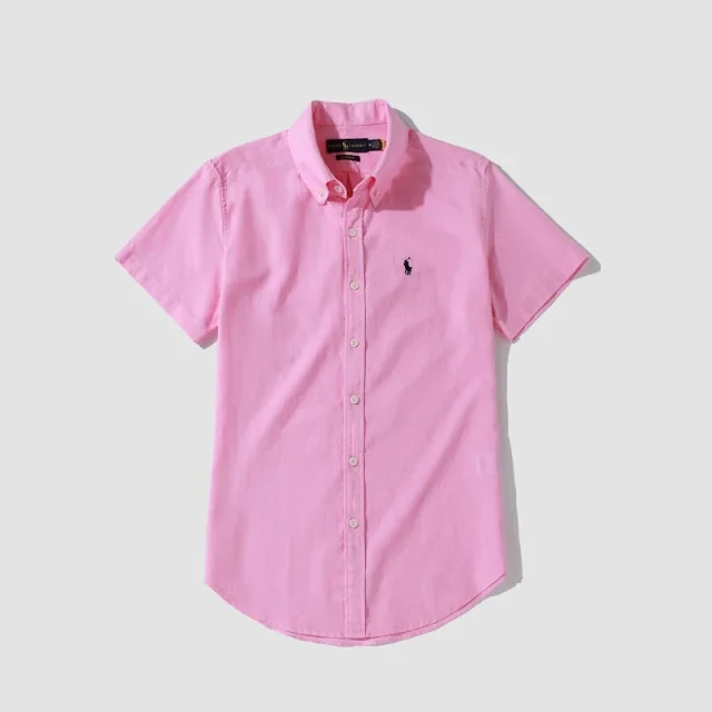 Ralph Lauren Shirts Short-sleeve button-down shirt with embroidered pony logo product detail image 3