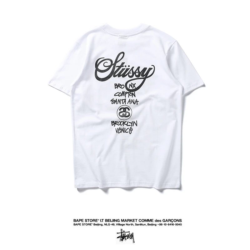 stuss经典款世界巡游 前后印花短袖T恤潮流 - 134824