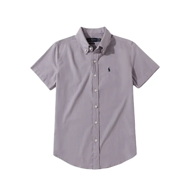 Ralph Lauren Shirts Short-sleeve button-down shirt with embroidered pony logo product detail image 8