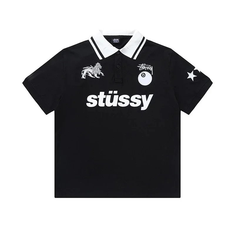 Stussy Stüssy Lion & 8-Ball Polo Shirt T-Shirt