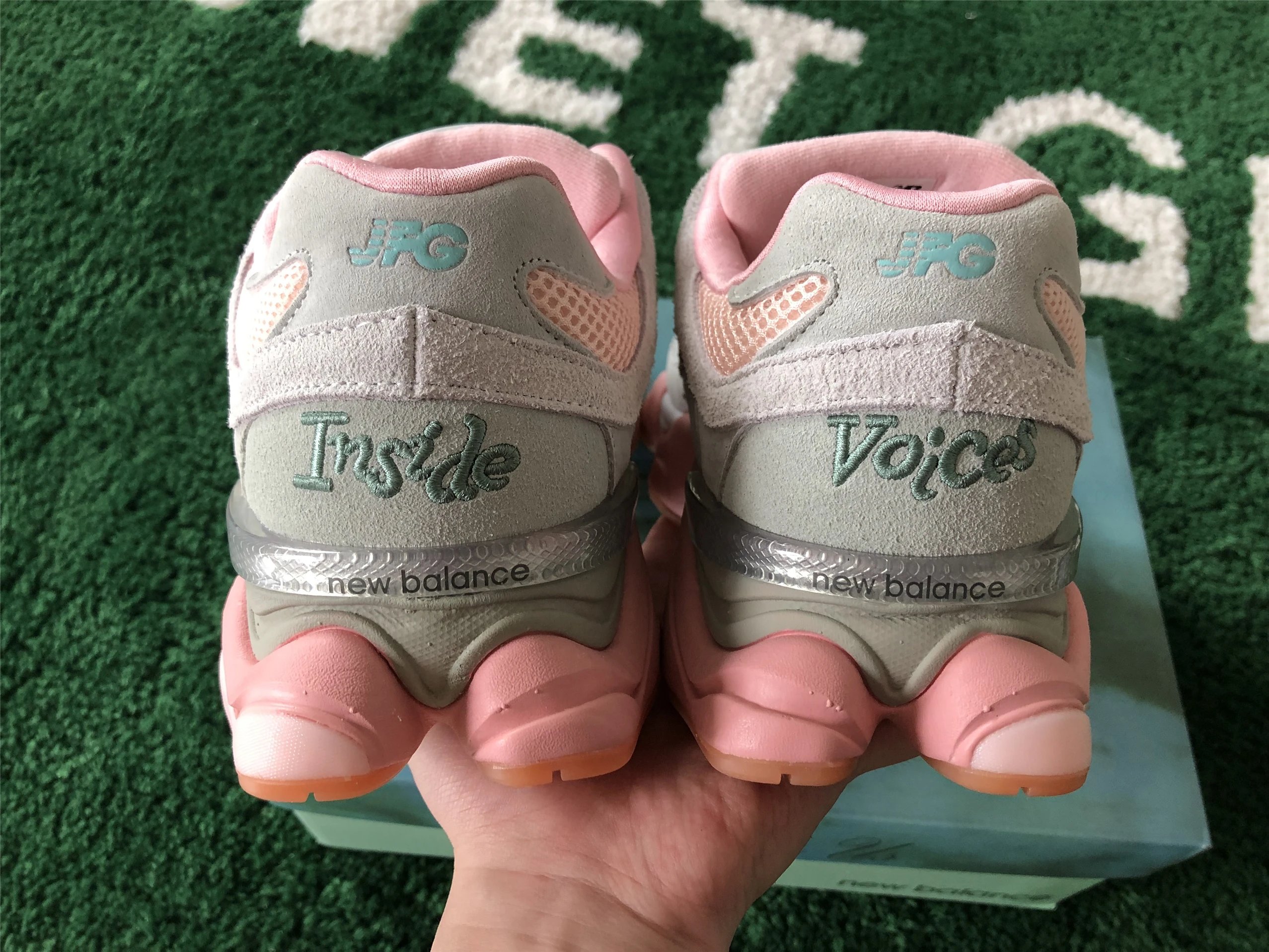 New Balance 9060 Pink Beige Chunky Sneakers - 58