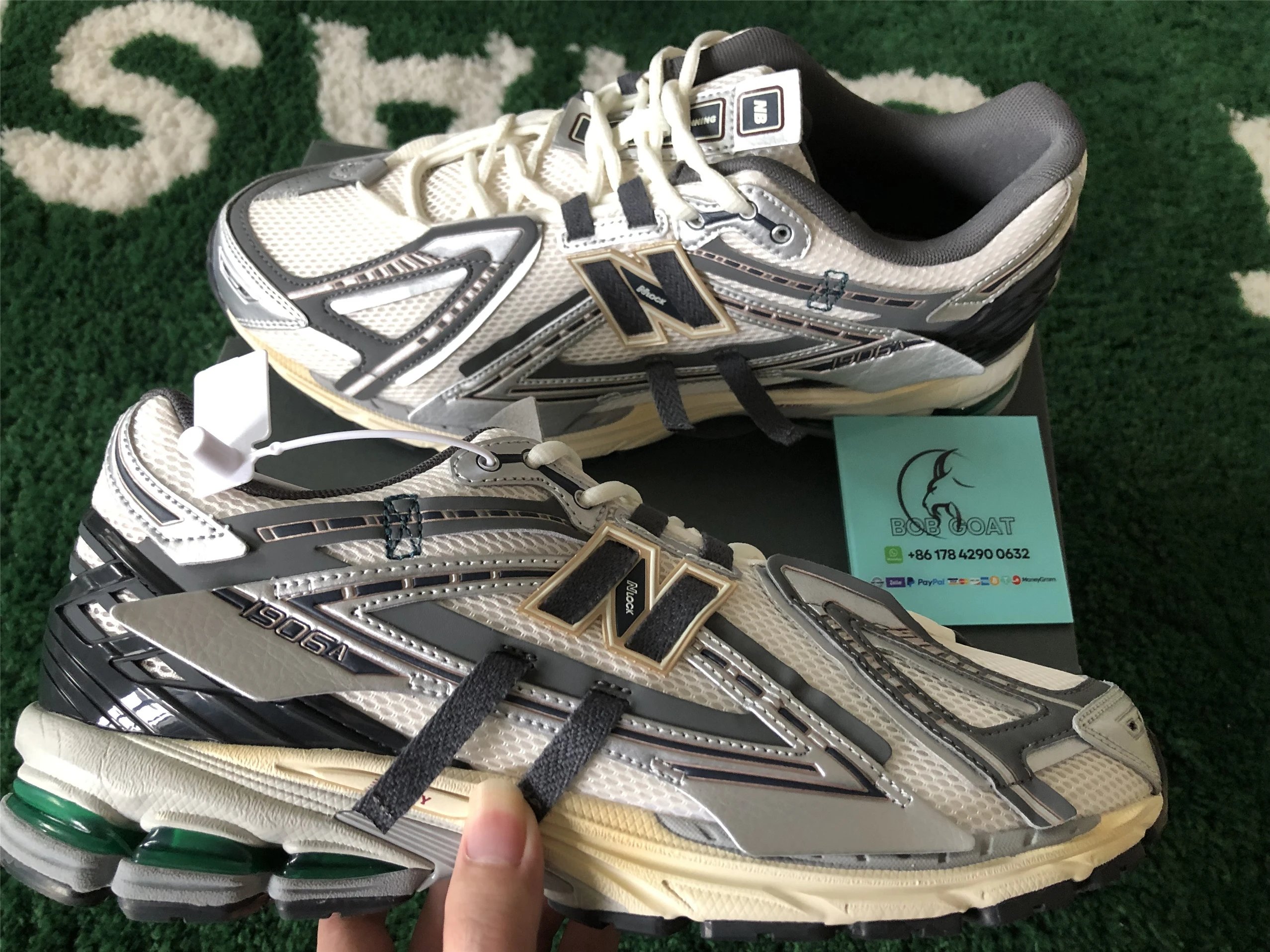 New Balance 9060 Pink Beige Chunky Sneakers - 77