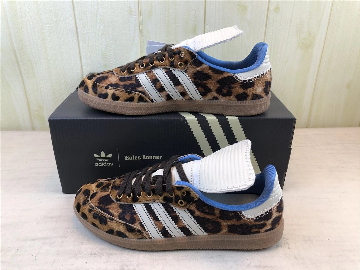 Adidas Originals Samba OG Leopard Print Orange Sneakers - 55