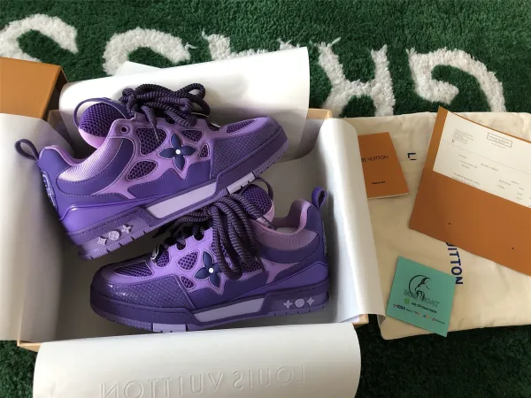 Louis Vuitton Archlight Purple Monogram Flower Sneakers - 32
