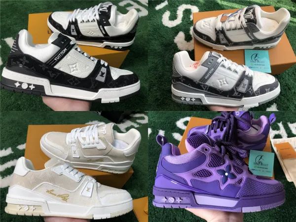 Louis Vuitton Archlight Purple Monogram Flower Sneakers - 2