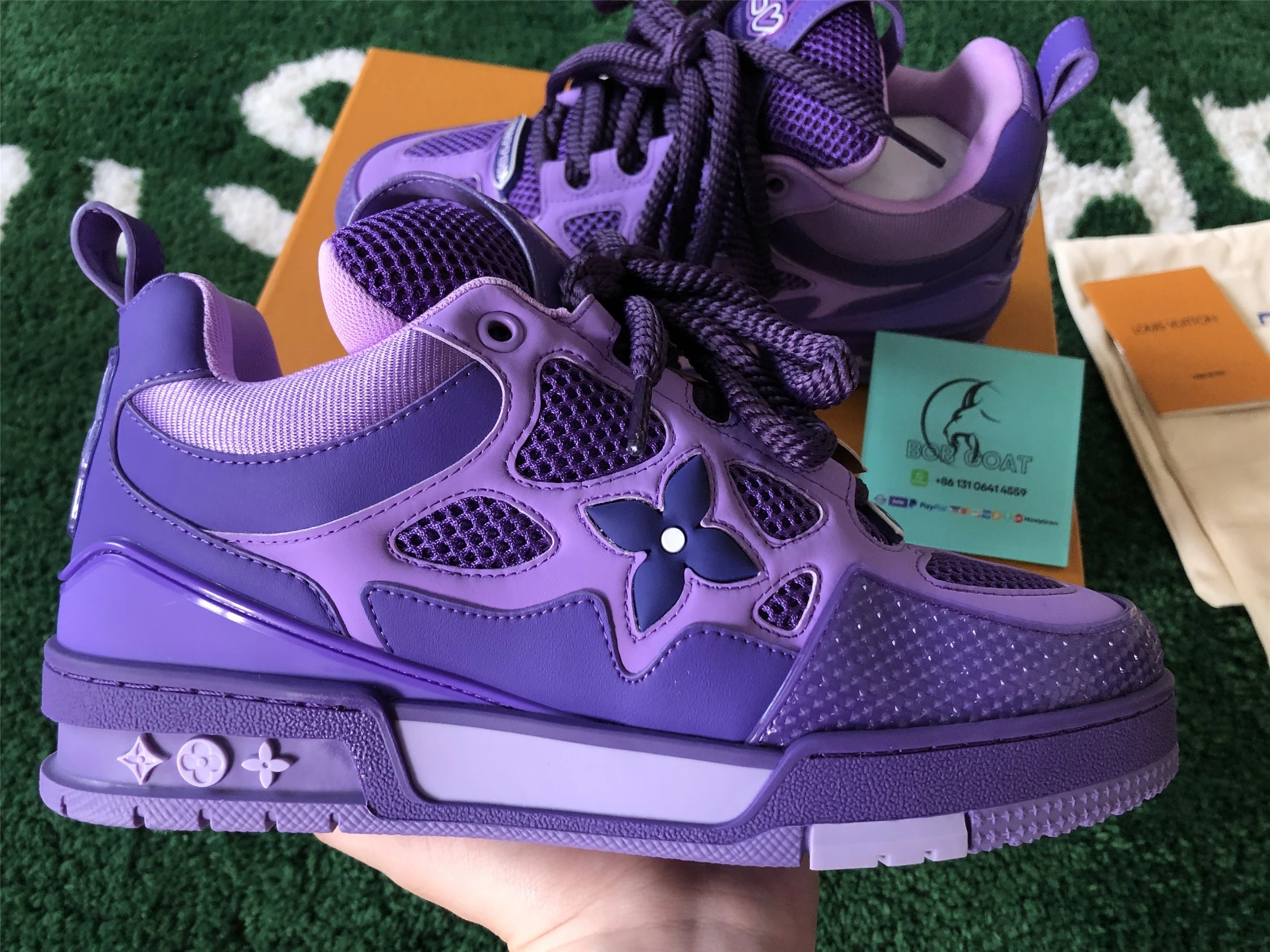 Louis Vuitton Archlight Purple Monogram Flower Sneakers - 1