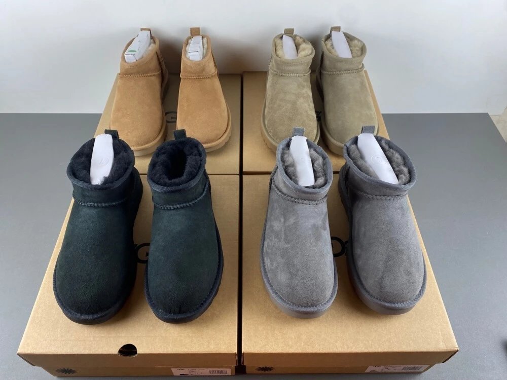 UGG Tasman Black Suede Slip-On Slippers - 11