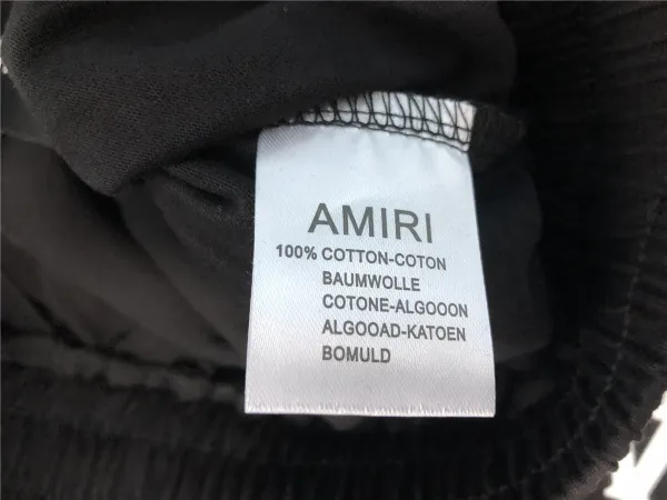 Amiri Graffiti Logo Black Drawstring Shorts - 5