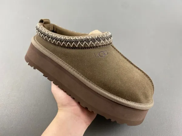 UGG Tasman Platform Slipper Brown Suede - 1