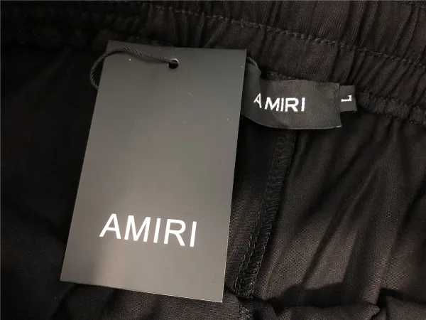 Amiri Graffiti Logo Black Drawstring Shorts - 4