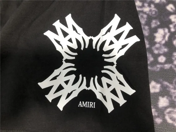 Amiri Graffiti Logo Black Drawstring Shorts - 3