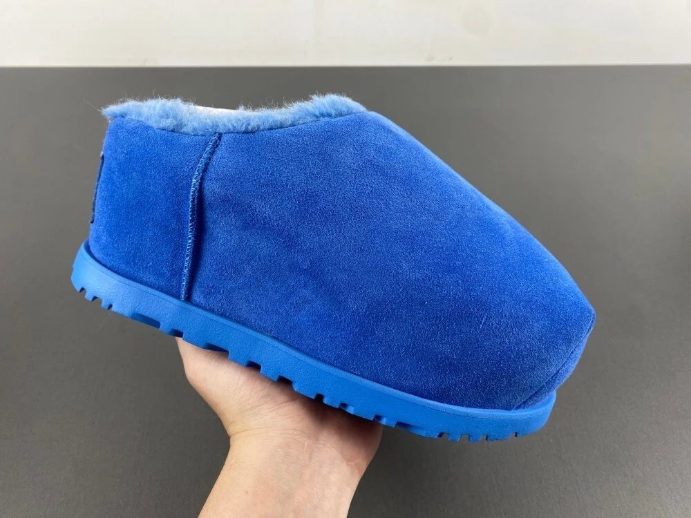 UGG Classic Mini II Blue Suede Slippers - 1