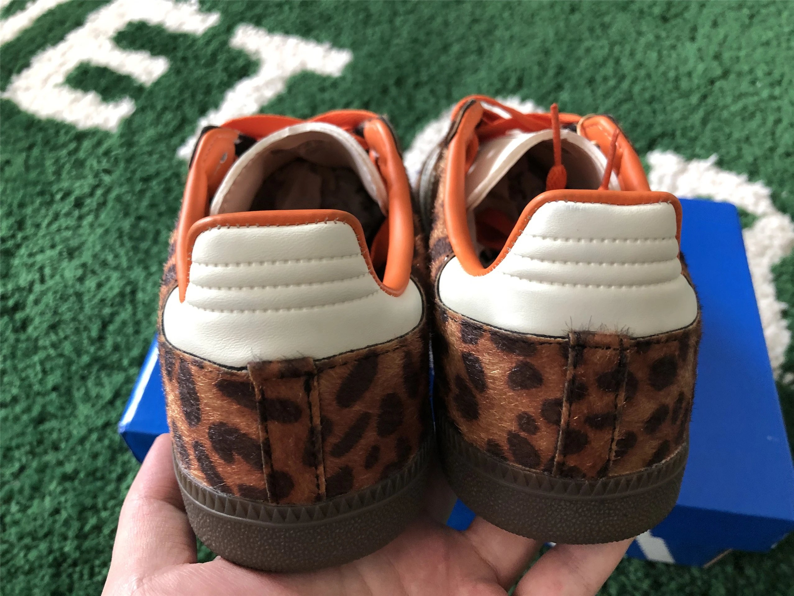 Adidas Originals Samba OG Leopard Print Orange Sneakers - 18