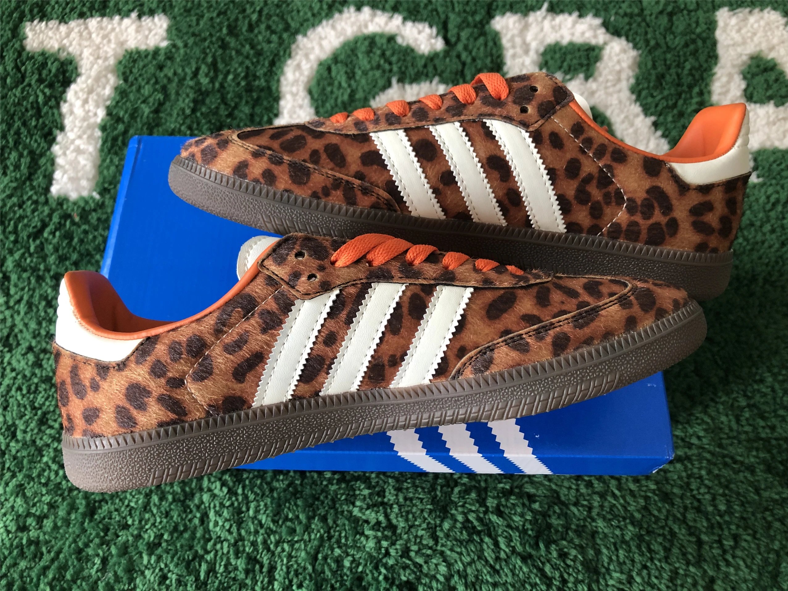 Adidas Originals Samba OG Leopard Print Orange Sneakers - 17