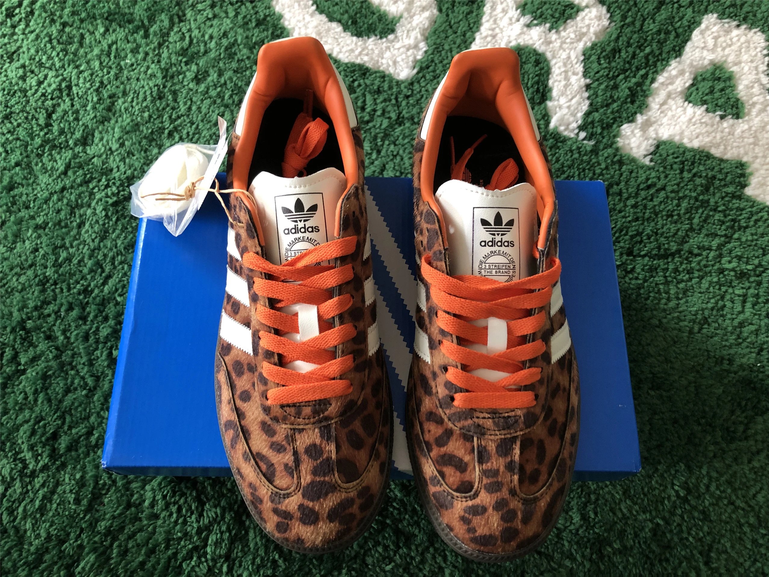 Adidas Originals Samba OG Leopard Print Orange Sneakers - 20