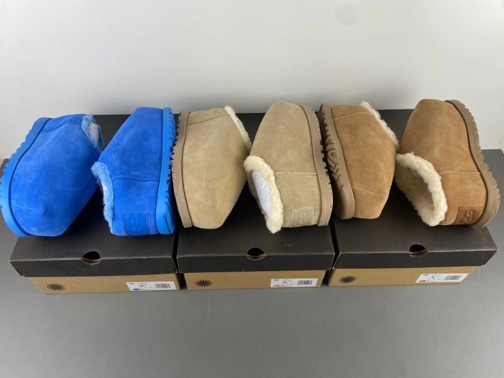 UGG Tasman Black Suede Slip-On Slippers - 10