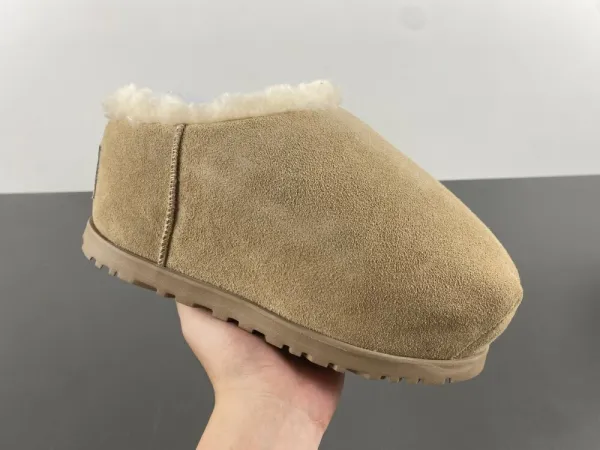 UGG Classic Mini II Beige Shearling-Lined Slipper Boots - 1