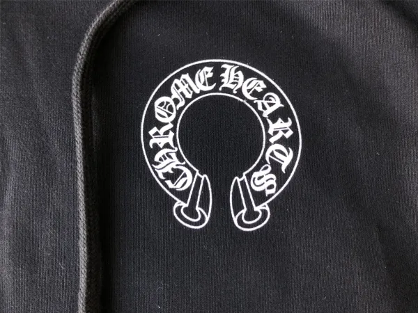 Chrome Hearts Floral Sleeve Zip-Up Hoodie Black - 5