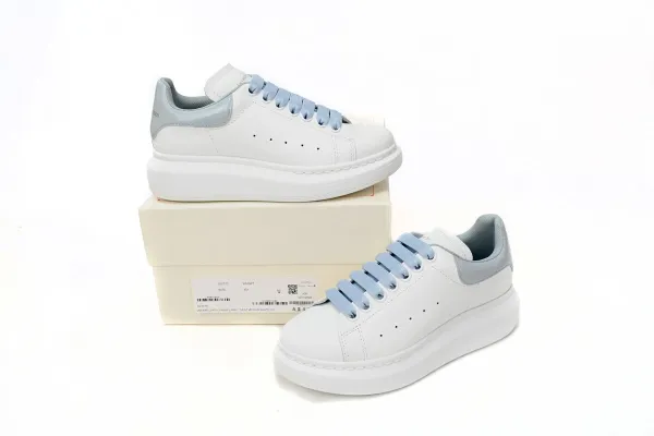 Alexander McQueen Oversized Sneakers White with Ice Blue Accents Sneakers - 1