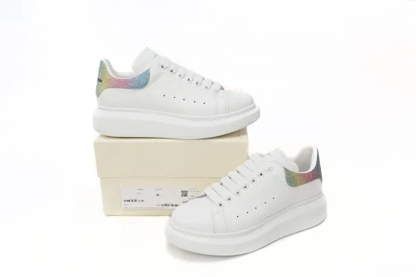 Alexander McQueen Oversized Sneakers White with Holographic Heel Tab Sneakers - 1