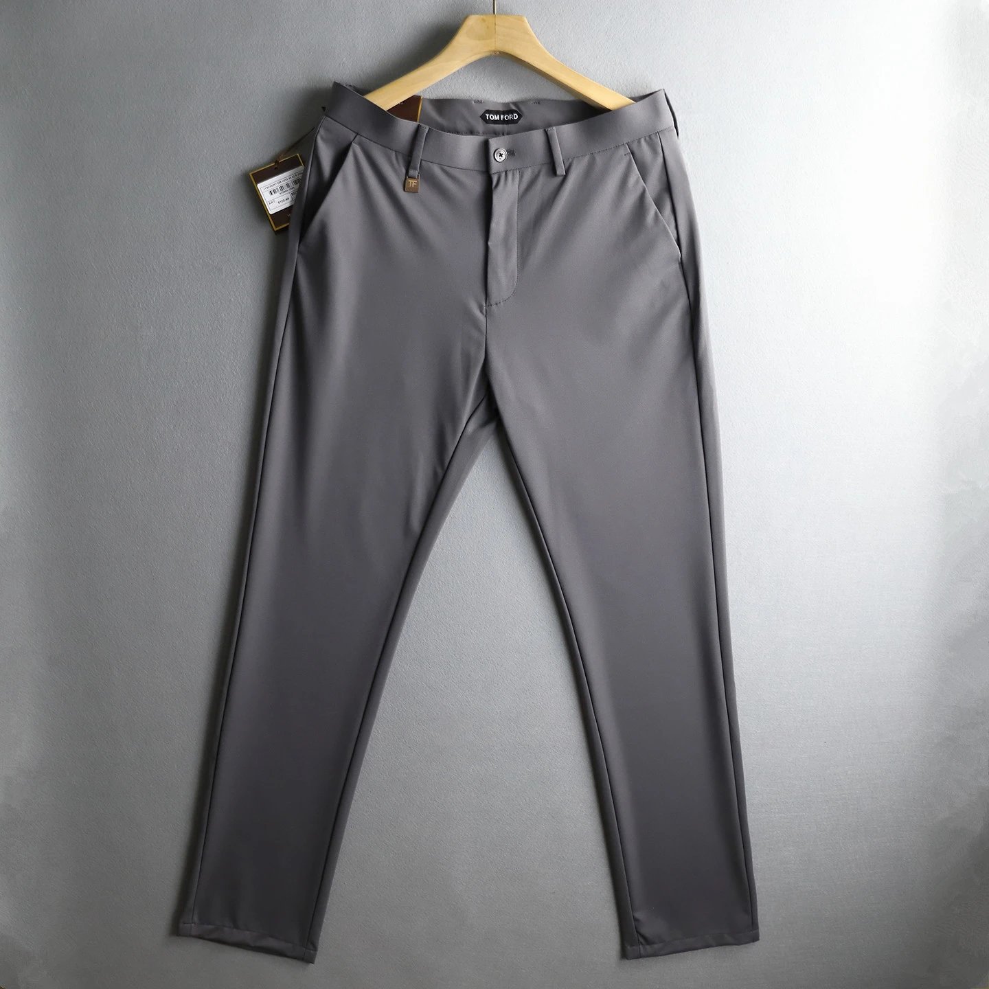 YouHuiWai High-End Original Thompson Brown TF Badge Business Men's Casual Pants Summer Thin Stretch Work Trousers