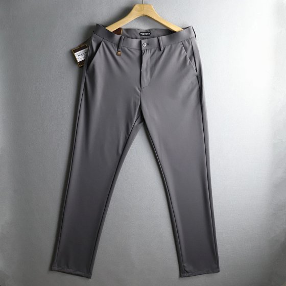 YouHuiWai High-End Original Thompson Brown TF Badge Business Men's Casual Pants Summer Thin Stretch Work Trousers