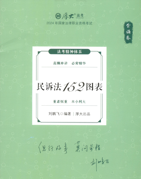 2024厚大法考-刘鹏飞民诉法-背诵卷.pdf-第一考资