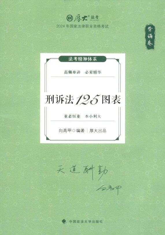 2024厚大法考-向高甲刑诉法-背诵卷.pdf-第一考资