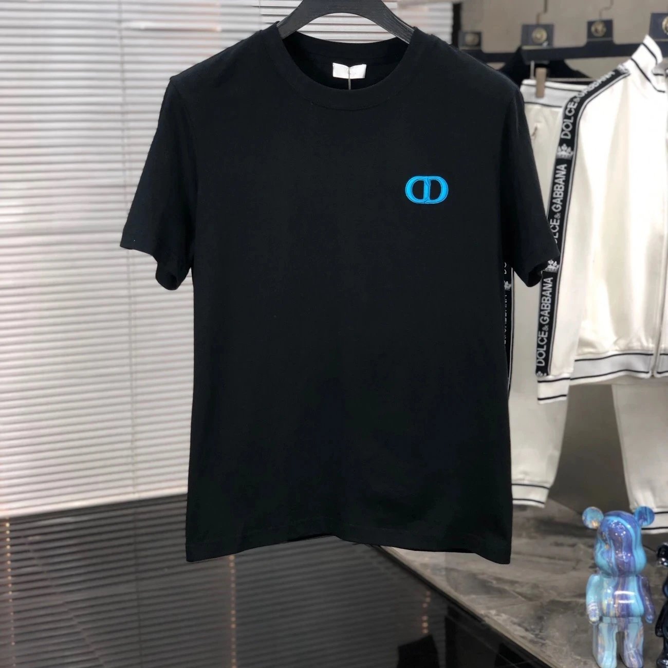 Dior T-shirt CD Icon Black Blue
